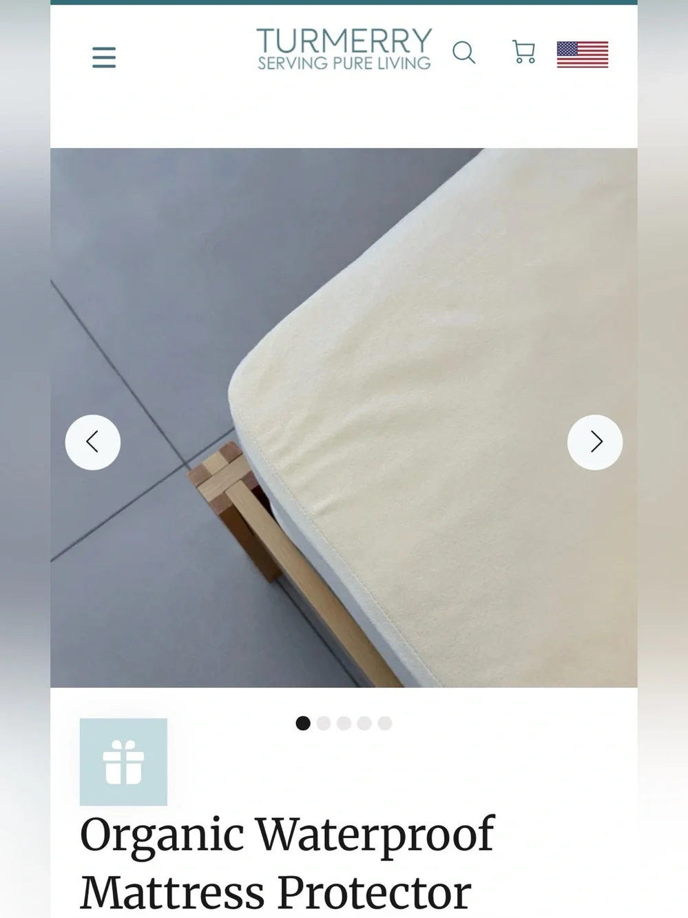 TURMERRY ORGANIC COTTON MATTRESS PROTECTOR TWIN